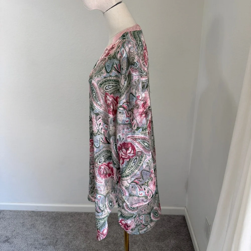 Vintage Victoria's Secret Gold Label Paisley Floral Top Dress Coquette Regency